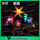 Event Ceiling Inflatable Stage Decoration LED Star Light With 210T Polyester Cloth