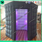 Popular Oxford Material Square Black Inflatable Photo Booth Inflatable Tent With Led