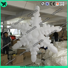 1.5m 210T Polyester Cloth White Inflatable Snowflake For Christmas Decoration