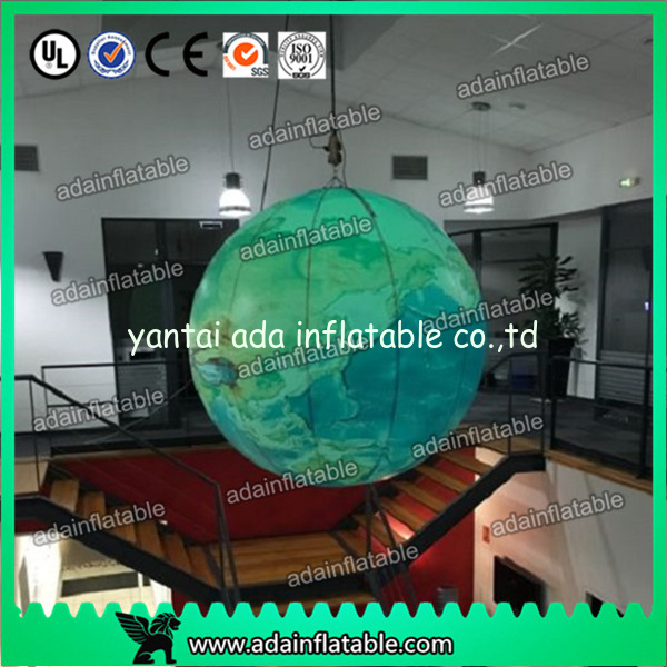 2m Hanging Lighting Inflatable Earth Ball Earth Ballon Helium Planet Decoration