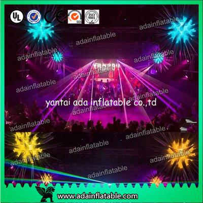 Event Party Decoration Golden Silver 2M  Inflatable Star With LED Lighting