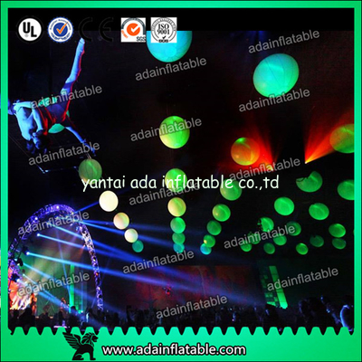 Events Banquet Hanging Decoration LED Lighting White Inflatable Balloon