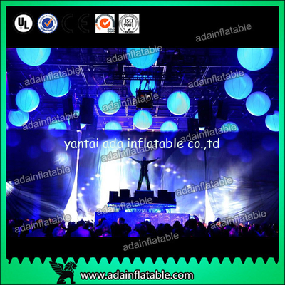 Events Banquet Hanging Decoration LED Lighting White Inflatable Balloon