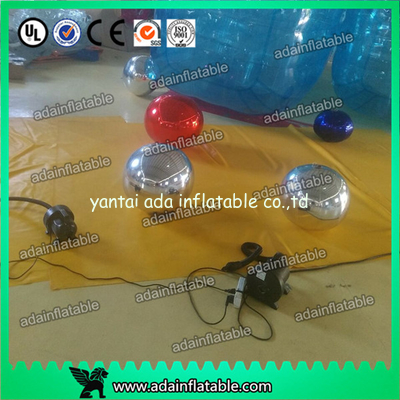 40cm Holiday Inflatable Silver Mirror Ball Balloons Dia. 5M For Display