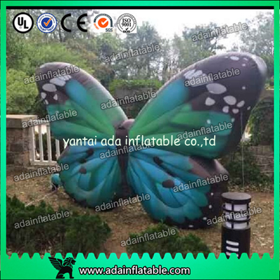 Outdoor Advertising Inflatable Butterfly Beautiful Green High Tear Strength