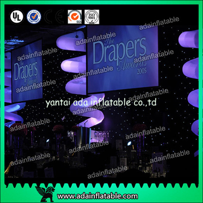 Event Ceiling Inflatable Stage Decoration LED Star Light With 210T Polyester Cloth
