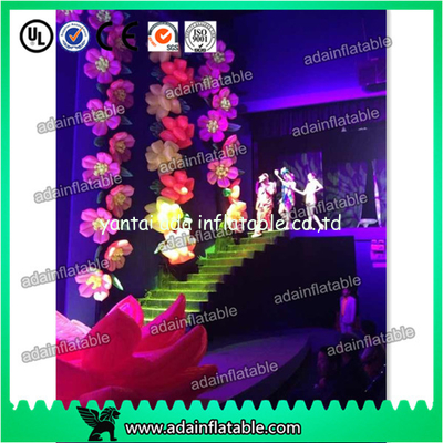 10m Popular Wedding Stage Decoration Event Inflatable Flower Chain With LED Light