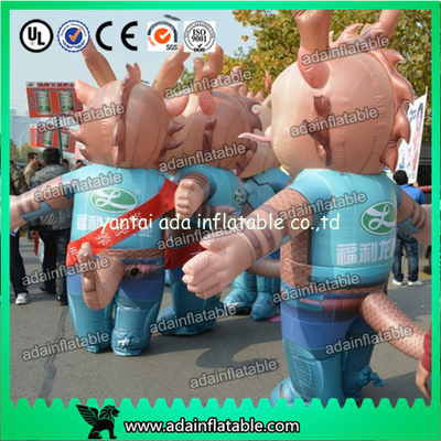 2m Inflatable Dragon Cartoon Walking Dragon Costume For Promotion
