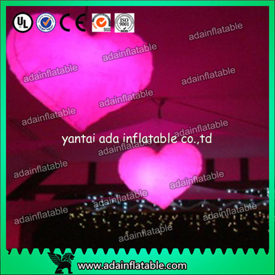 Loving Heart Shape Inflatable Lighting Decoration With 16 Colors LED Light For Wedding