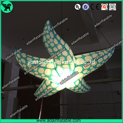 Indoor Event Hanging Decoration Inflatable Character/Inflatable Starfish With LED Light