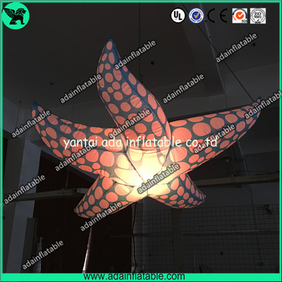 Indoor Event Hanging Decoration Inflatable Character/Inflatable Starfish With LED Light