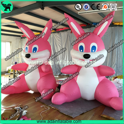 Cute Pink Inflatable Rabbit,Giant Pink Inflatable Bunny, Party Inflatable Animal