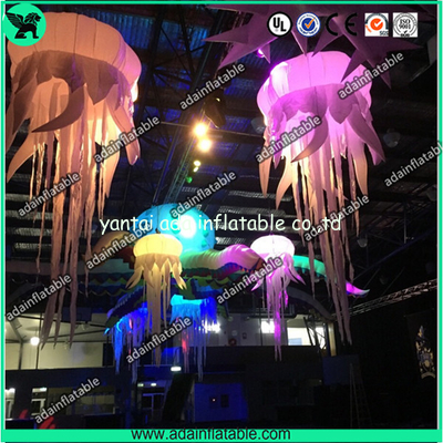 1m Stage Inflatable Lighting Led Decoration，Inflatable Jellyfish for Party