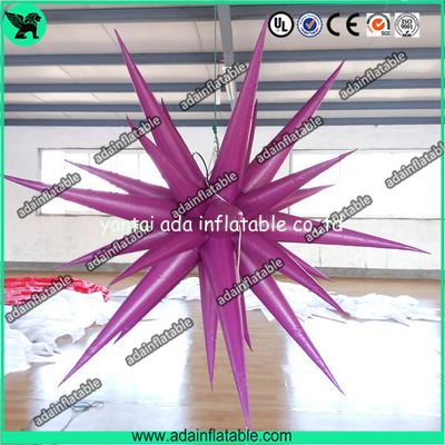2m 210T Polyester Cloth Purple Inflatable Star