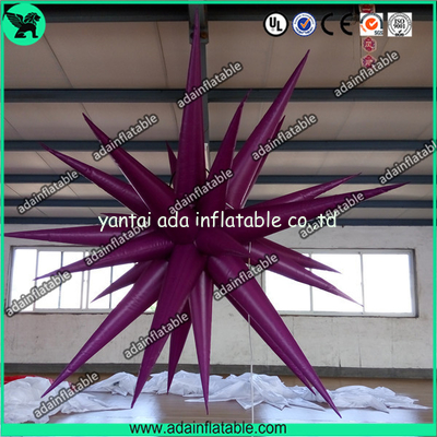 2m 210T Polyester Cloth Purple Inflatable Star