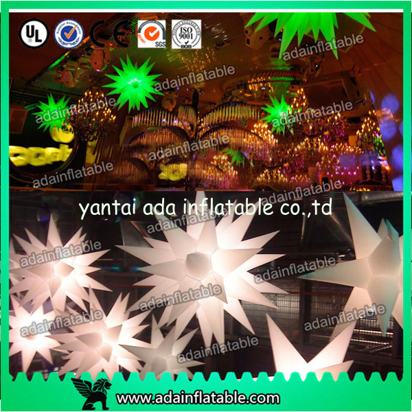 2m Green/White Event Infatable Decoration LED lighting Star For Club