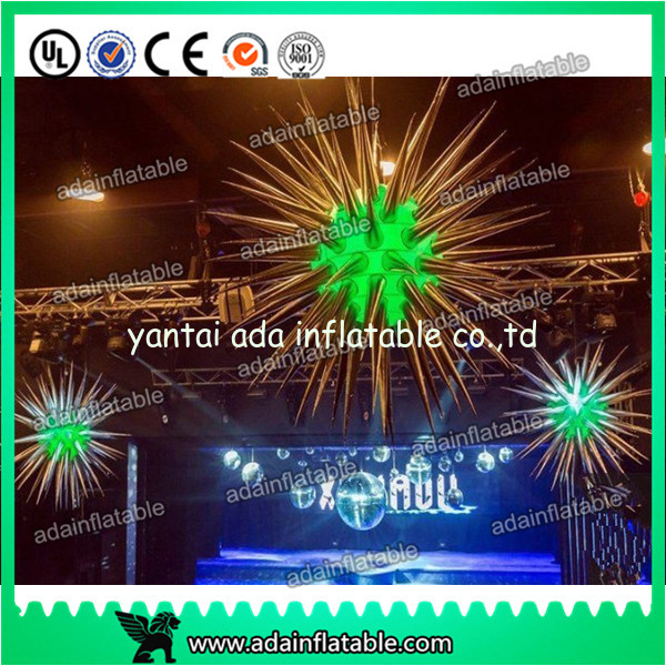 2M Golden Color Customed Inflatable Stars For Parties