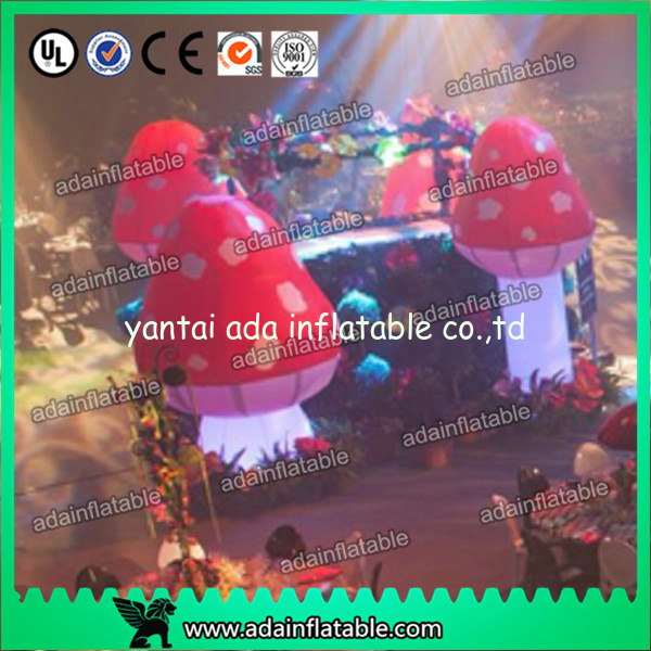Standing Inflatable Lighting Decoration Giant Inflatable Mushroom For Indoor