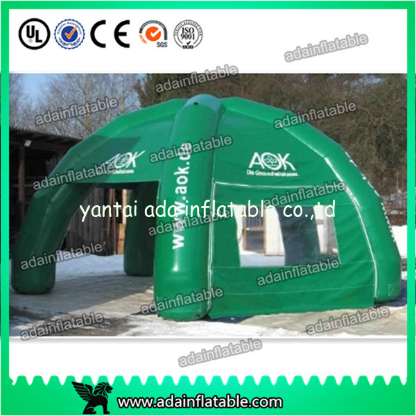 Outdoor PVC Coated Giant Cube Inflatable spider Tent With Color Change Light / Air Blower