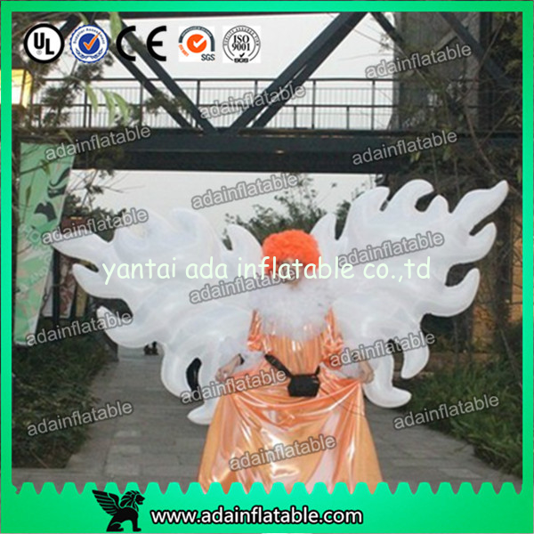 White Parade Inflatable Wing With Led Lighting 2m/3m Customized For Event Decoration
