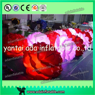 Hot Selling Wedding Event Stage Decoration Inflatable Peony Flower Chain With LED Light