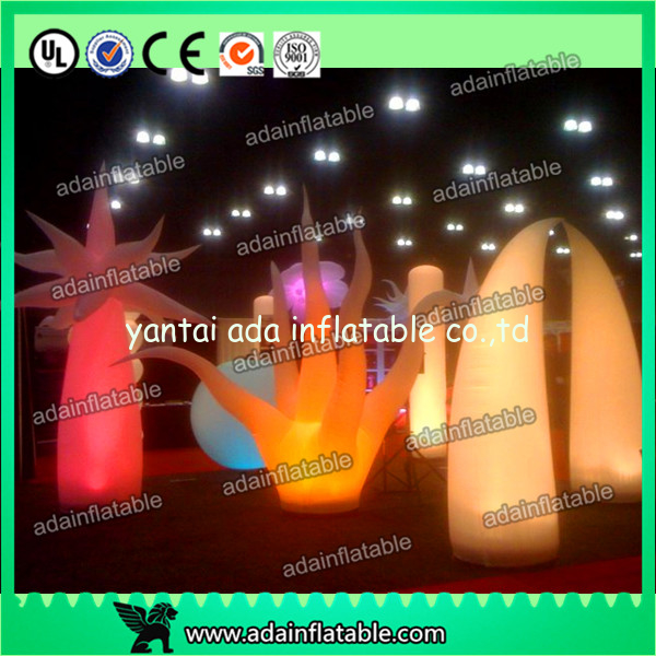 Party Decoration Inflatable Lighting Cone Full Dot Printing Wave Shape Design