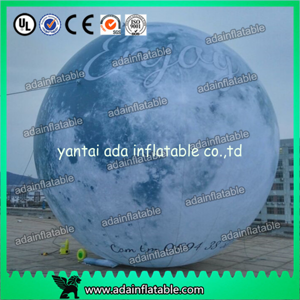 6m Giant Event Logo Advertising Inflatable Moon Customized Inflatable Planet Decoration