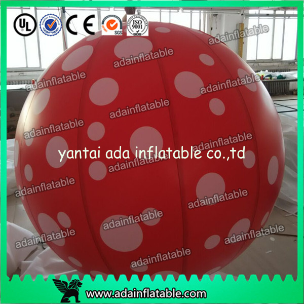Event Party Hanging Decoration Red 1m Inflatable Spot Balloon With LED Light