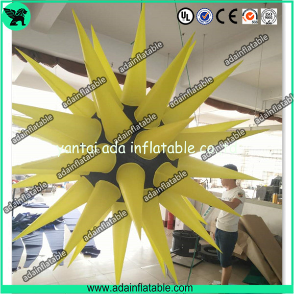 Beautiful 1.5m Inflatable Star With Yellow Horn,Performance Stage Decoration
